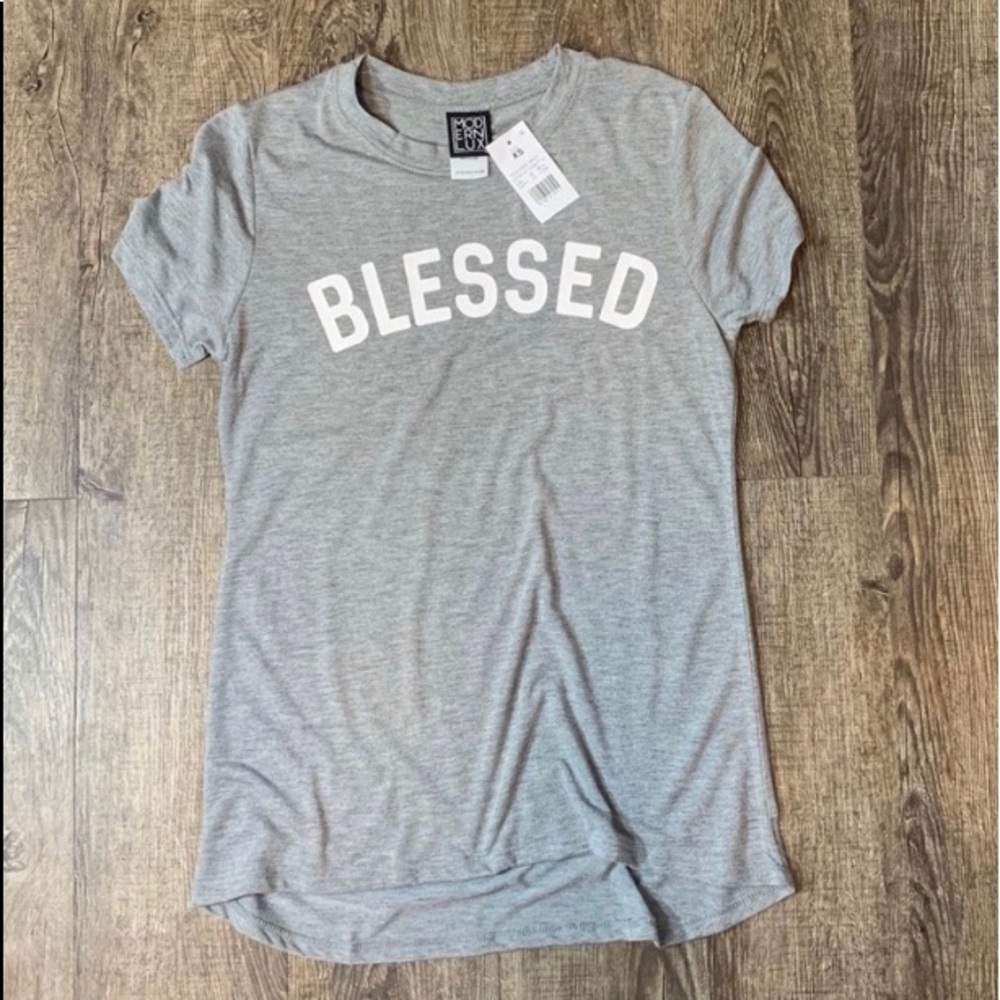 NWT MODERN LUX BLESSED Graphic Tee